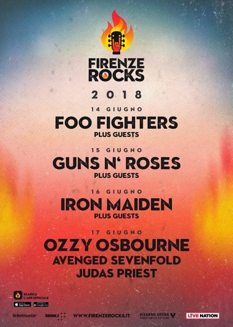 , #Annunciati gli headliner del Firenze Rocks 2018!