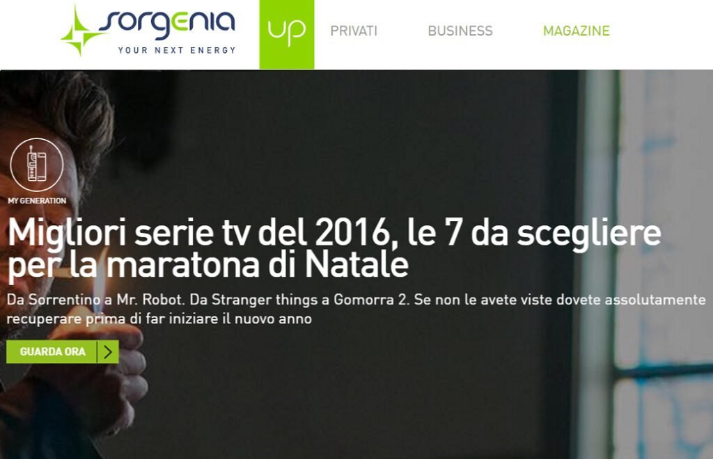 SorgeniaUp, #SorgeniaUp il magazine della pop-generation
