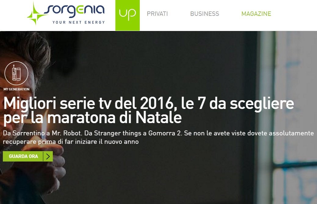 #SorgeniaUp il magazine della pop-generation
