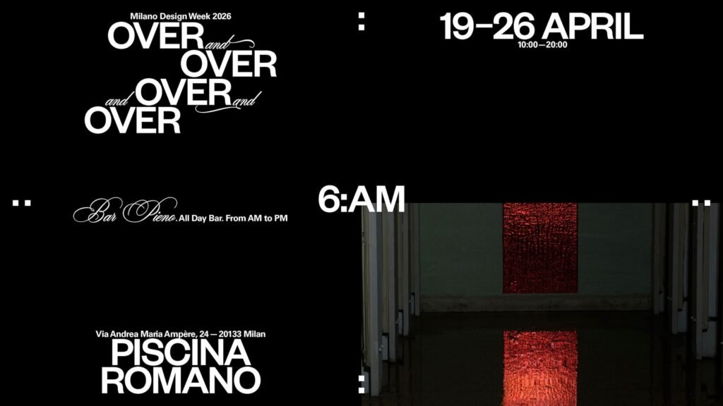 6:AM vetro Murano Milano Design Week 2026 Piscina Romano mostra immersiva, Quando il vetro diventa rito: 6:AM trasforma la Piscina Romano in uno spazio immersivo