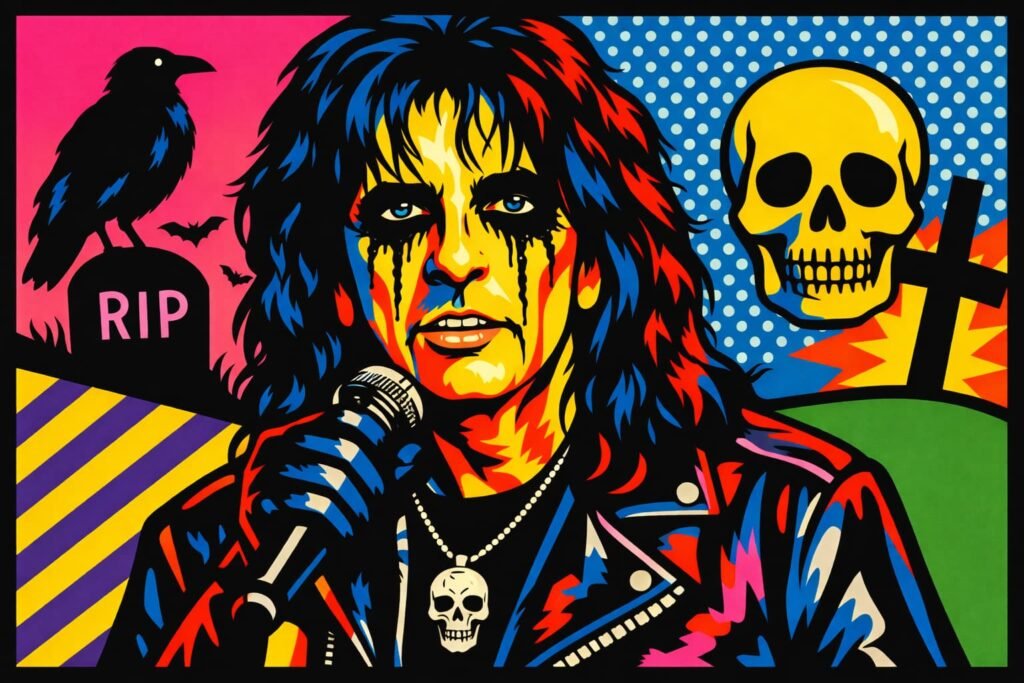 Alice Cooper storia shock rock carriera, Alice Cooper e la maschera del caos: quando il rock diventa teatro dell’assurdo