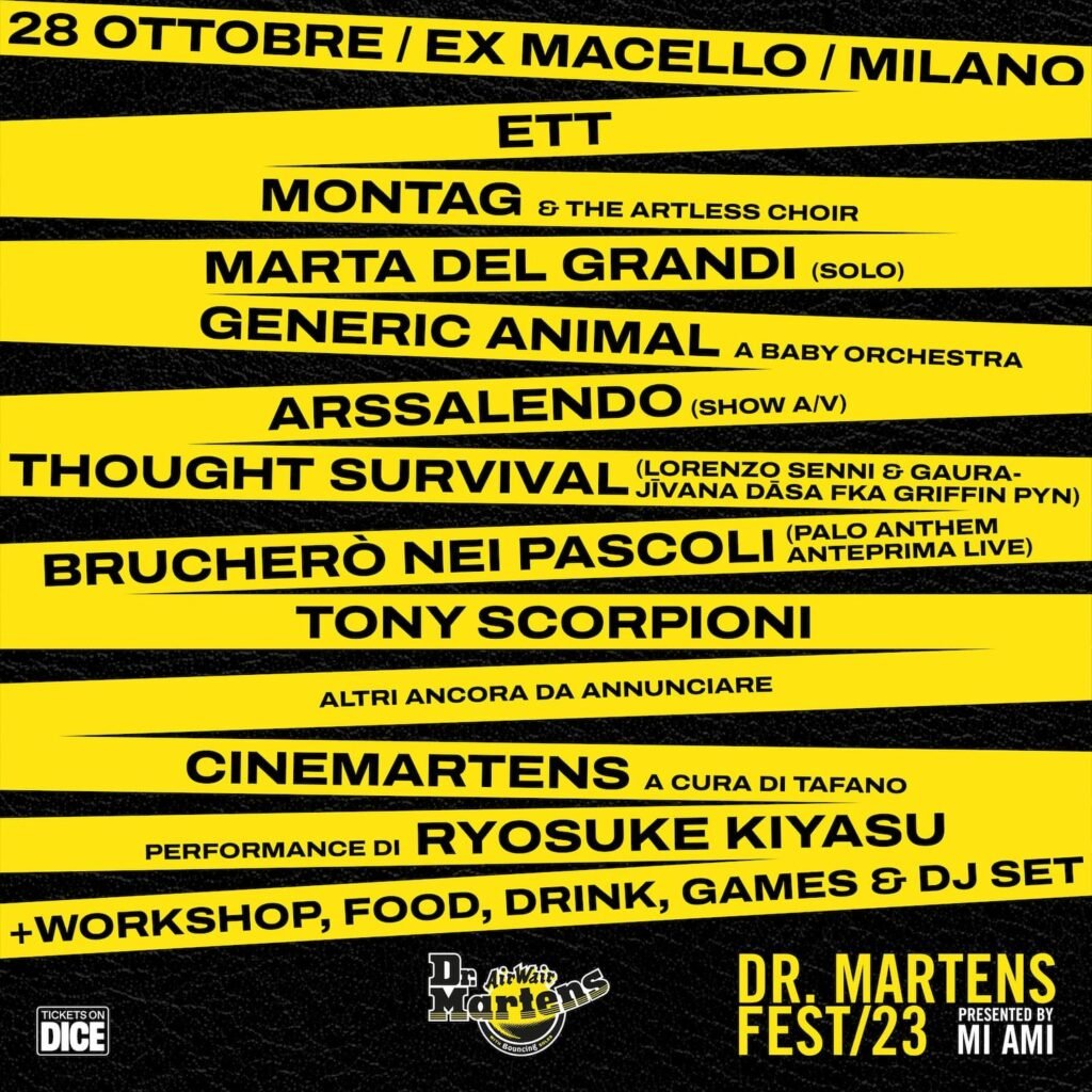 evento festa di Dr. Martens, #DR. MARTENS FEST/23 presented by MI AMI