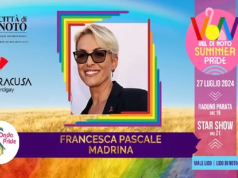 Francesca Pascale madrina del “Val di Noto Summer Pride”