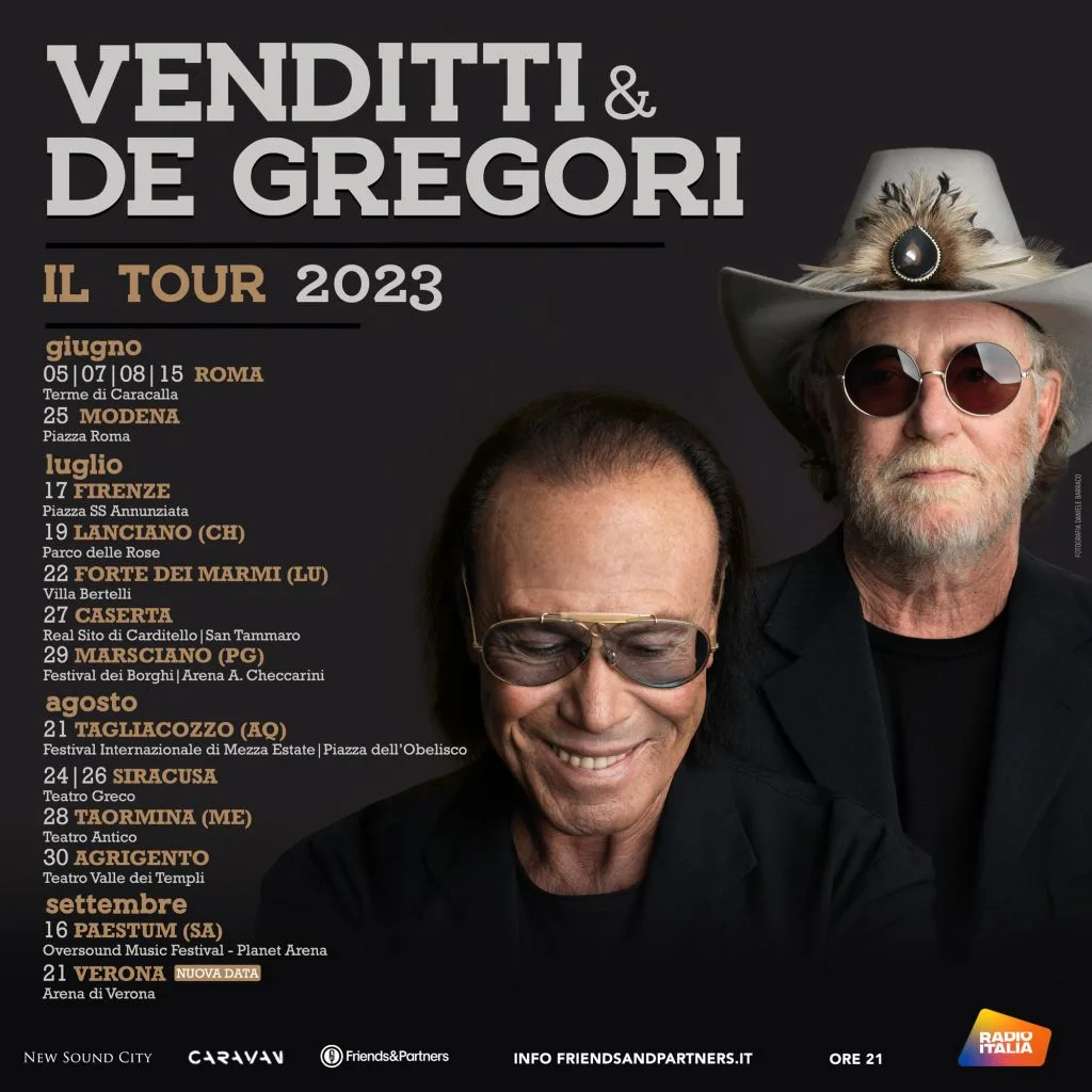 , #Lunedì 5 giugno al via il tour estivo di Venditti &#038; De Gregori dalle Terme di Caracalla di Roma