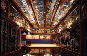 Questo hotel giapponese ospita lezioni di yoga nella sua galleria d’arte mozzafiato