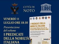 “I Predicati della Nobiltà Italiana”, Pisa University Press. Evento presentazione venerdì 11 luglio a Noto I Predicati della Nobiltà Italiana