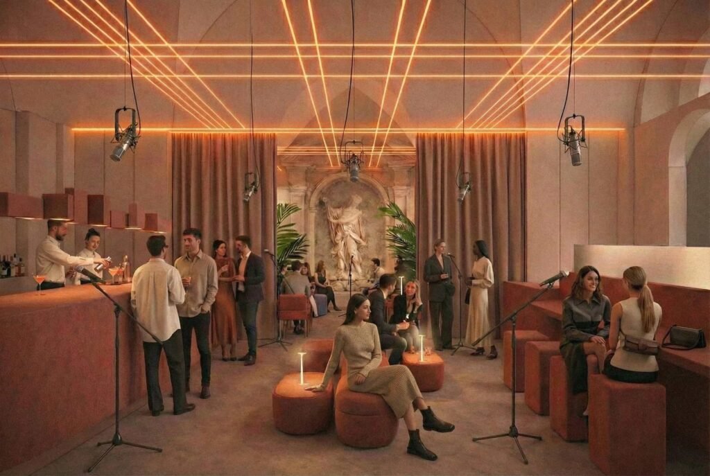 Bar Adrenalina Milano Design Week 2026 co-progettazione sonora Palazzo Litta, Al Fuorisalone il divano nasce dai rumori del bar: l’esperimento di Adrenalina a Palazzo Litta