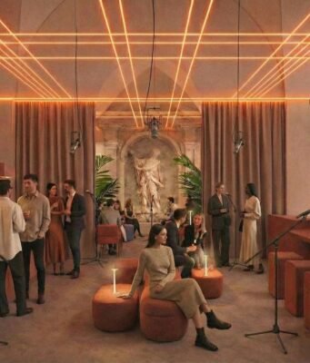 Al Fuorisalone il divano nasce dai rumori del bar: l’esperimento di Adrenalina a Palazzo Litta