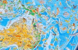 Wild World, la mappa a mano con 1.642 animali che ridisegna il pianeta senza confini