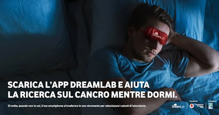 Dream lab l'app per aiutare la ricerca sul cancro, #Si può sostenere la ricerca sui tumori mentre si dorme