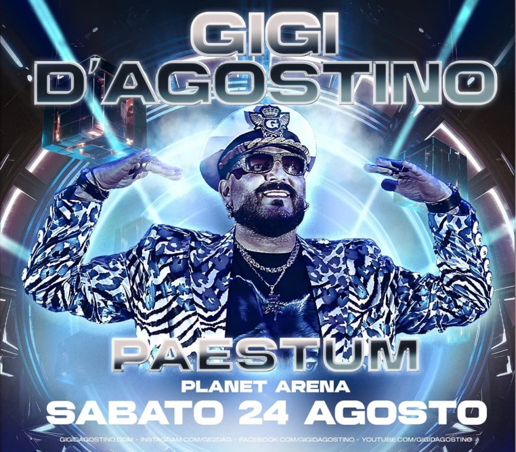 Gigi D'Agostino concerti 2024, Gigi D’agostino Live: arena dei templi di Paestum
