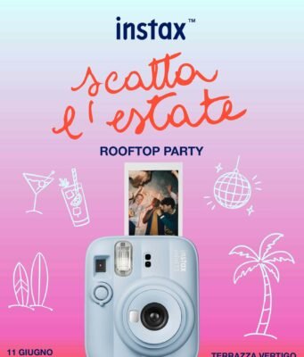 Instax mini 13 a Milano: rooftop party gratuito l’11 giugno alla Terrazza Vertigo