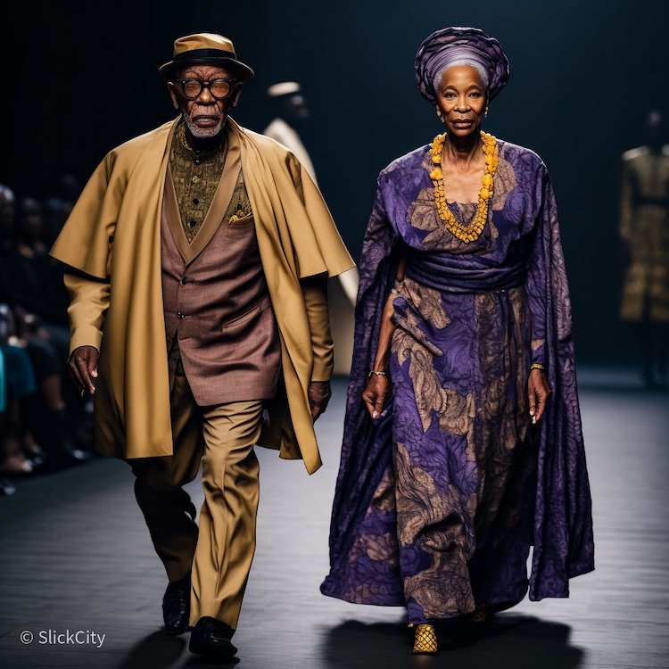 Fashion Show for Elders generato dall'AI, #Artista immagina una sfilata di moda con modelli senior realizzata con l&#8217;AI