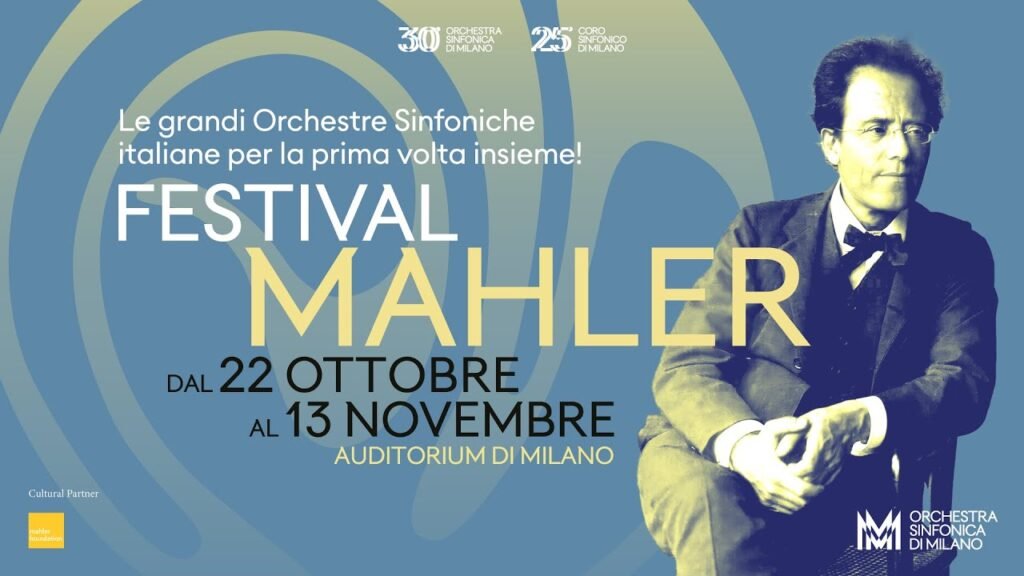 14 appuntamenti che compongono un Festival Mahler a Milano in cui concorrono 10 istituzioni sinfoniche, #Festival Mahler: le grandi orchestre sinfoniche italiane  per la prima volta insieme