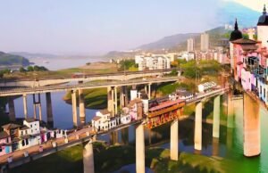 Linshi: la città cinese costruita interamente su un ponte sul fiume Jialing