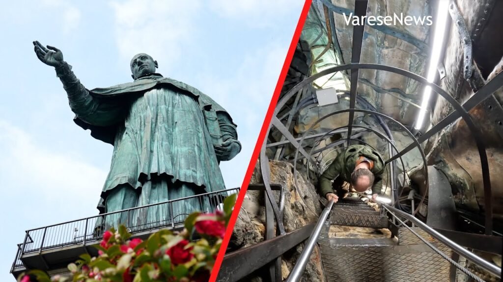Sancarlone Arona visita statua San Carlo Borromeo Lago Maggiore, Il Sancarlone di Arona: la statua italiana che ha ispirato la Statua della Libertà si può visitare dall’interno