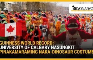 L’università di Calgary batte il record mondiale con 682 persone in costume da dinosauro