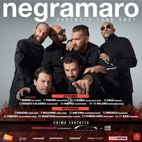 Si avvia con la data in streaming il Contatto Tour dei Negramaro