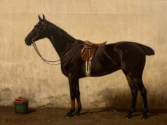 Spazio MU.RO presenta: “Dal deserto all’Impero. L’immaginario del potere tra antico e contemporaneo” Fritz Volkers, “Bay Hunter”, seconda metà XIX sec., olio su tela, 33 x 45 cm - Courtesy R.V. Art Gallery